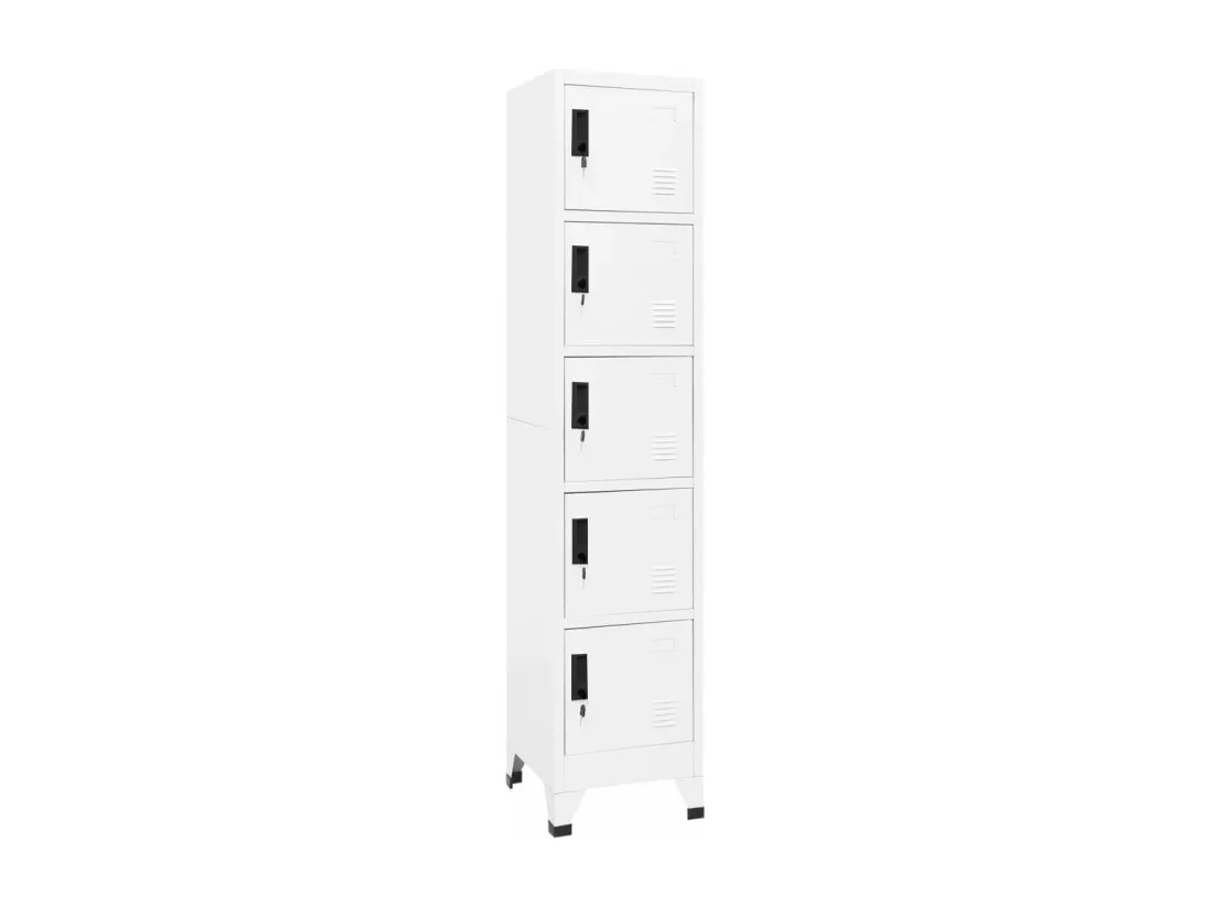 Armoire à casiers Blanc 38x40x180 cm Acier