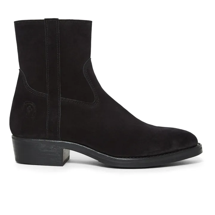 La Botte Gardiane Bottines Clint Cuir Velours | Noir