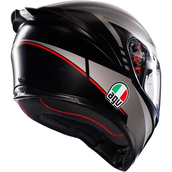 AGV - Casque K1 S Lap Noir Mat / Gris / Rouge
