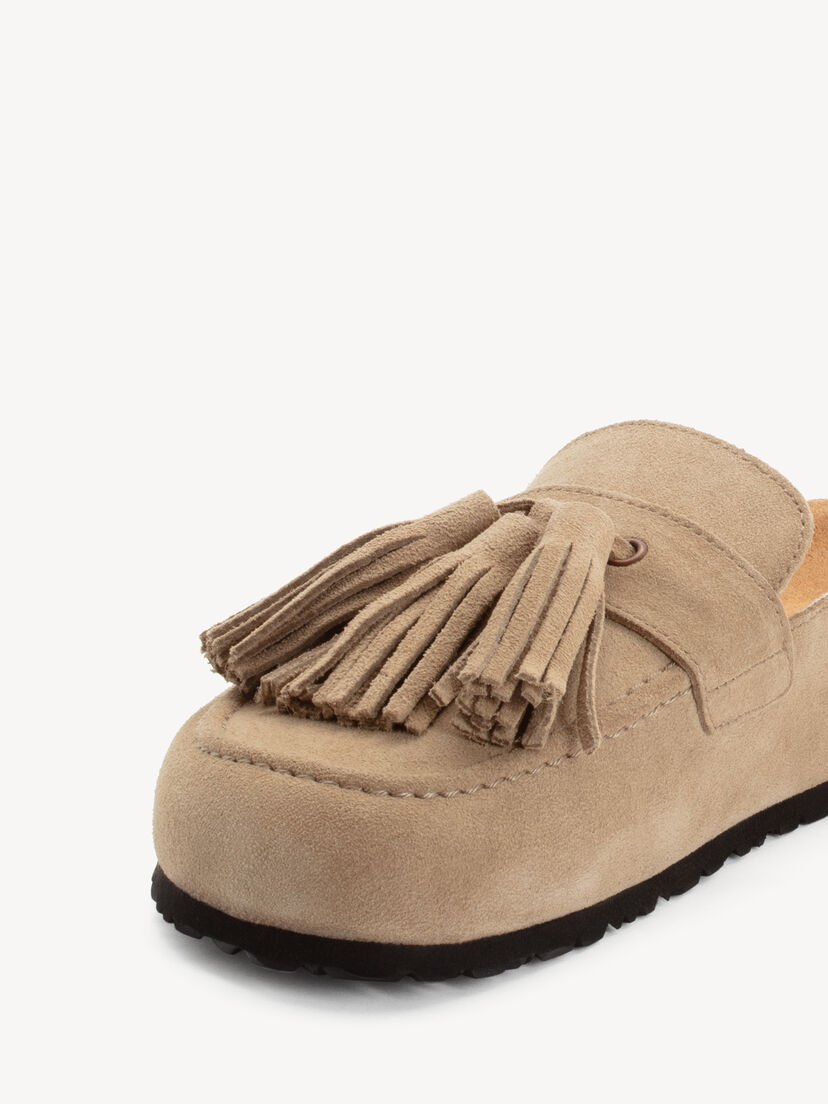 Leren Slipper - beige