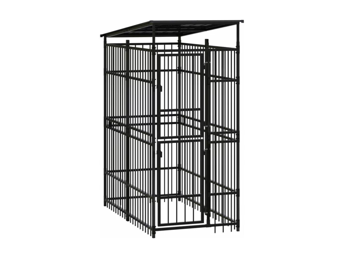 Chenil cage enclos pac noire 96 x 192 x 200 cm 02_0041729