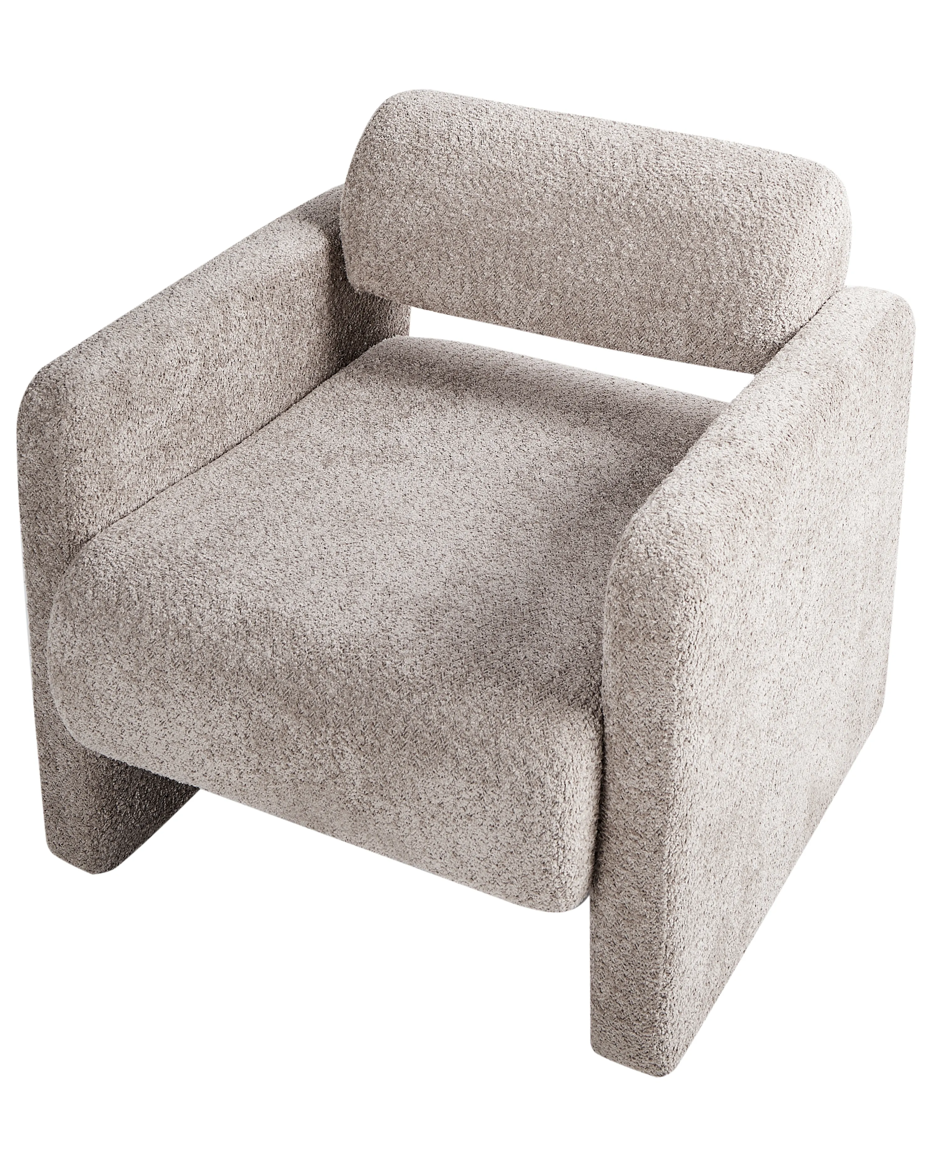 Fauteuil HALLSBERG Bouclé Taupe