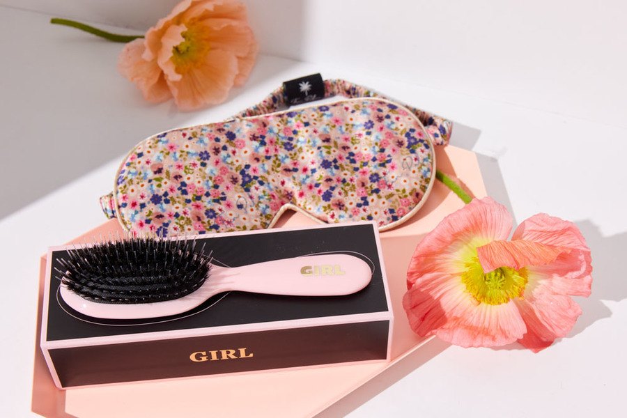Fan Palm Hair Brush Girl Small