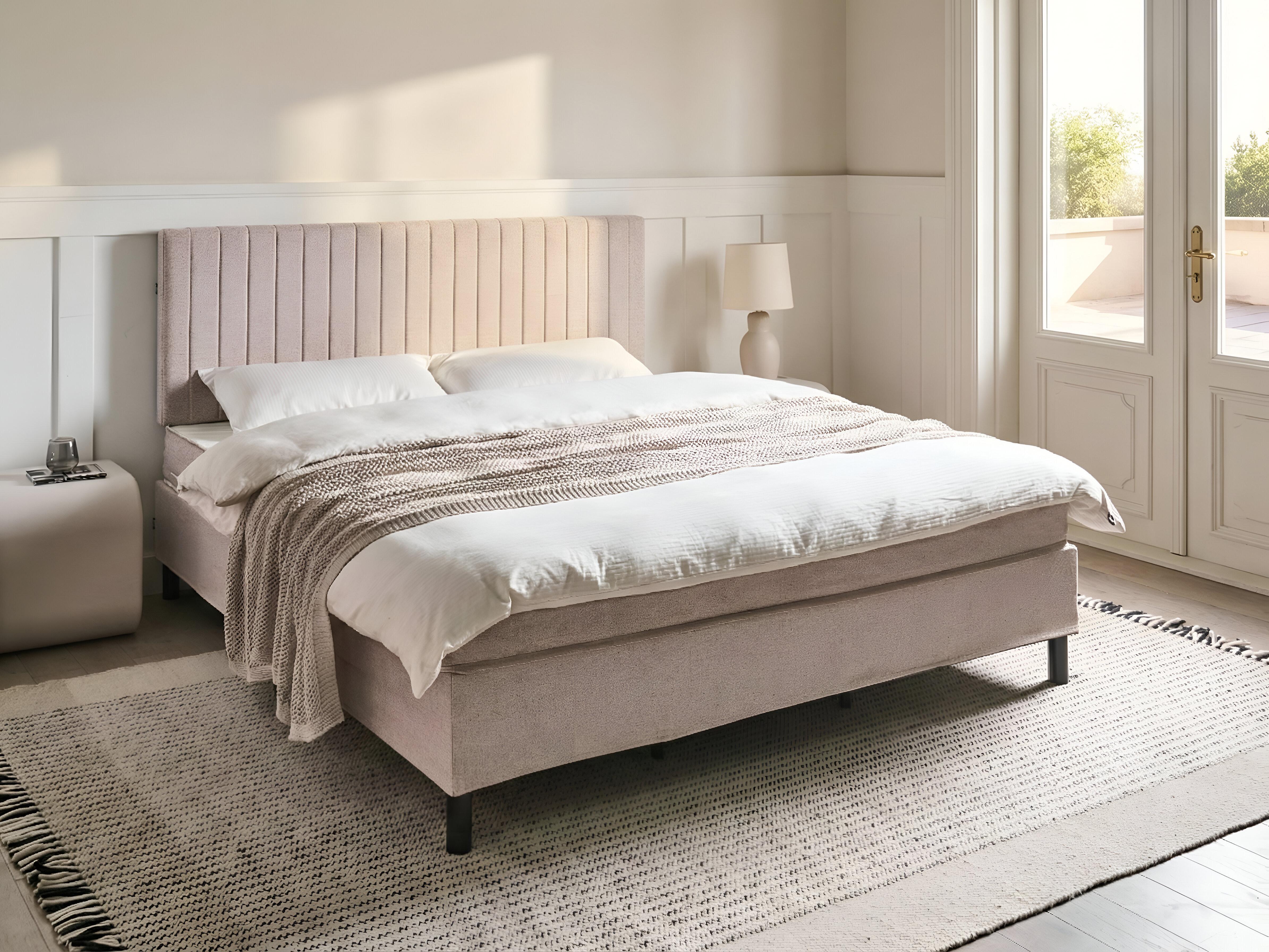Boxspring Stof COUNTESS 180 x 200 cm Beige