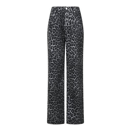 Neo Noir Simona Leopard Bukser, Grey Leopard, 38