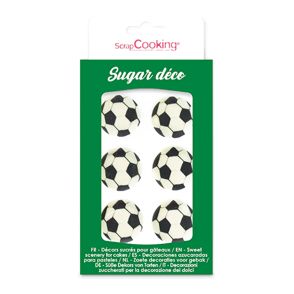 6 décosucres Ballons de foot Scrapcooking