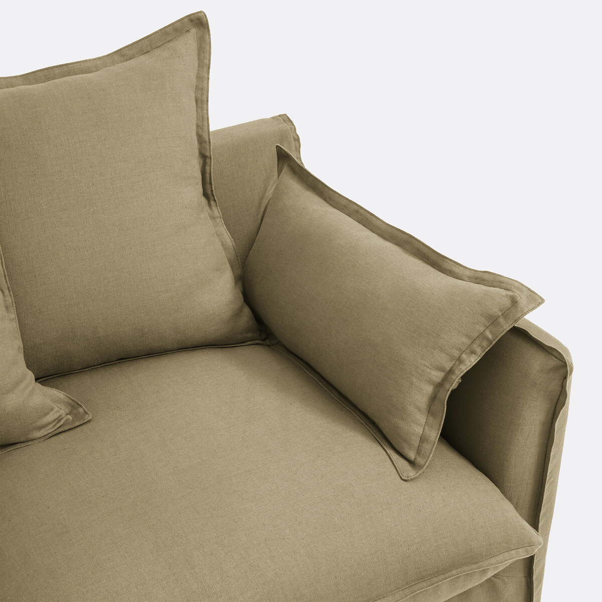 LA REDOUTE INTERIEURS<br>Slaapbank H14 cm, gekreukt linnen, Odna