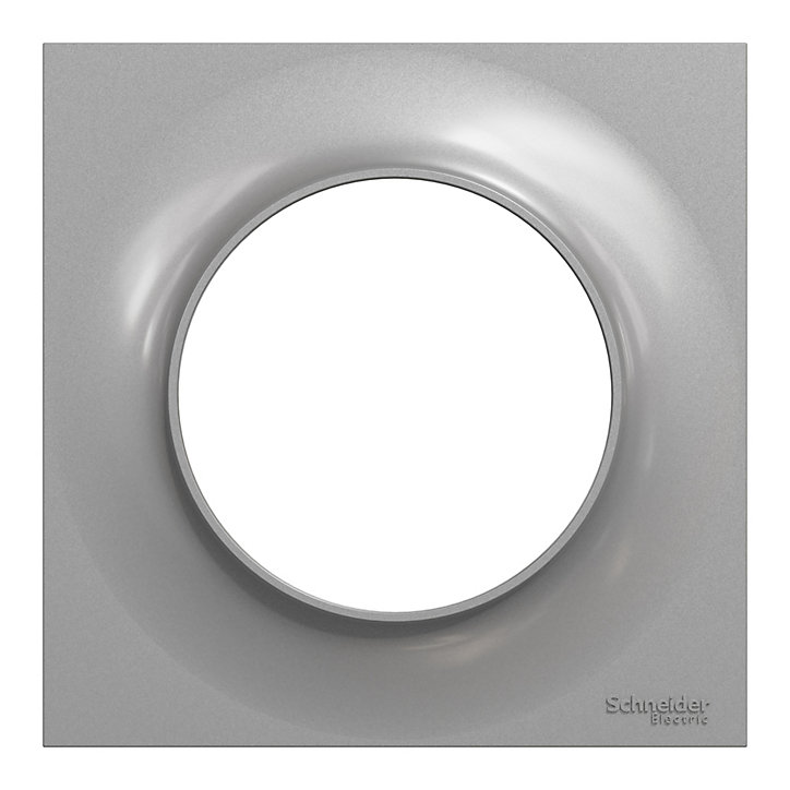 Plaque de finition simple Schneider Electric Odace Styl aluminium