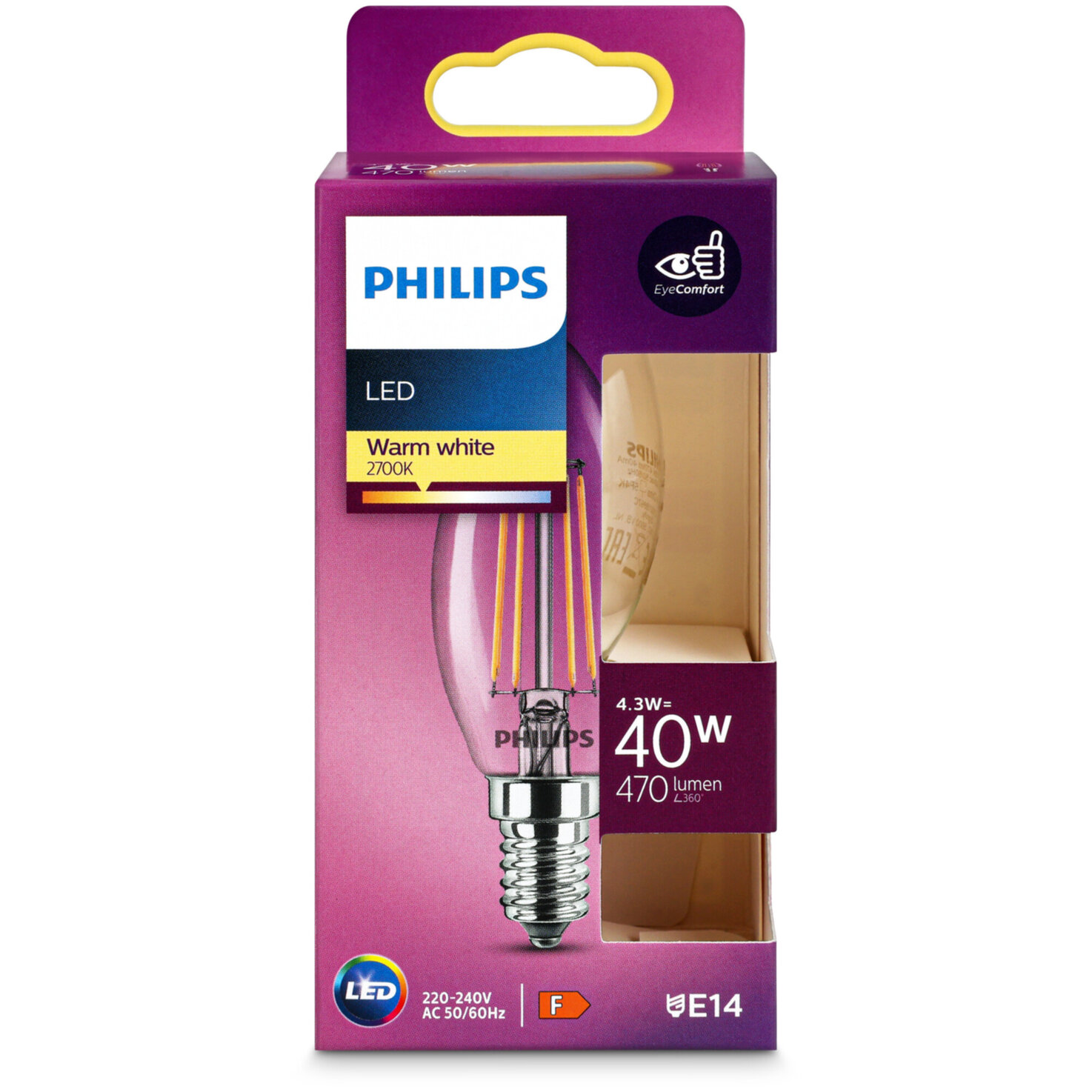 Philips LED-Kerze E14 warmweiss 4.3 W
