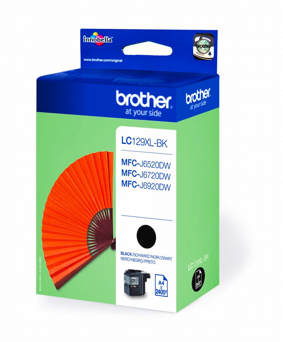 Brother Tintenpatrone LC-129XLBK Schwarz (ca. 2400 Seiten)