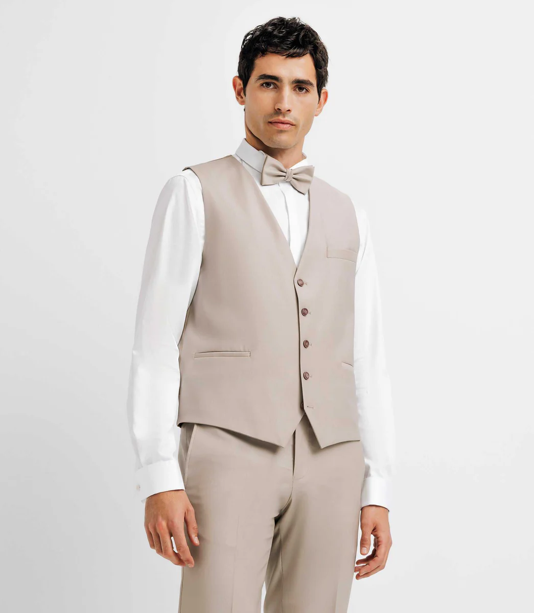 Gilet de costume beige