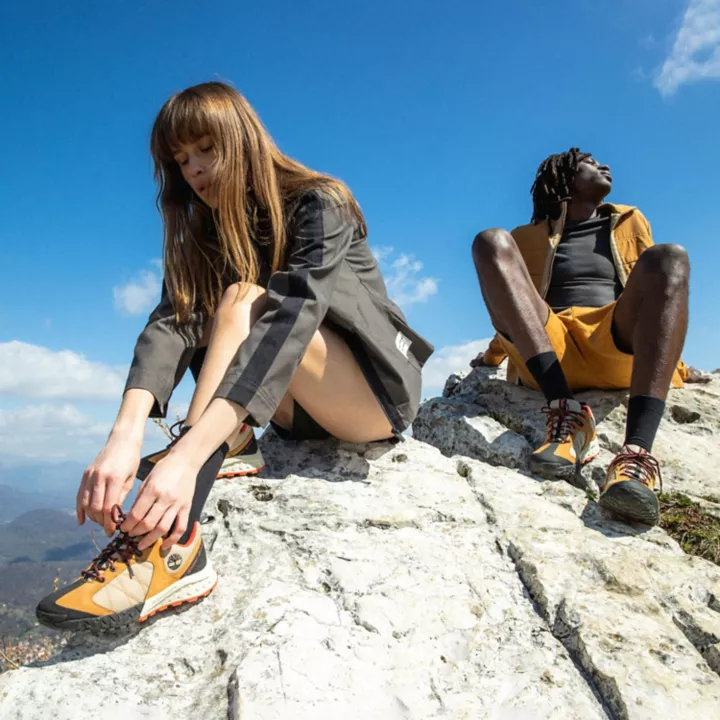 Chaussures de randonnée imperméables Trailquest Timberland x Icebreaker pour femme en jaune