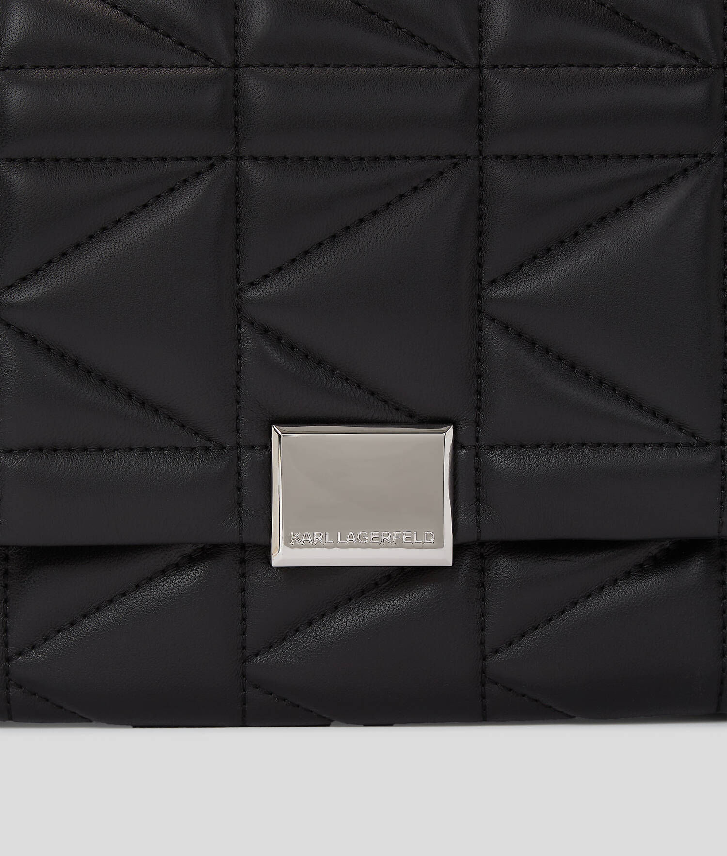 SAC BANDOULIÈRE AVEC ANSE SUPÉRIEURE K/KUILT - Noir-Nickel