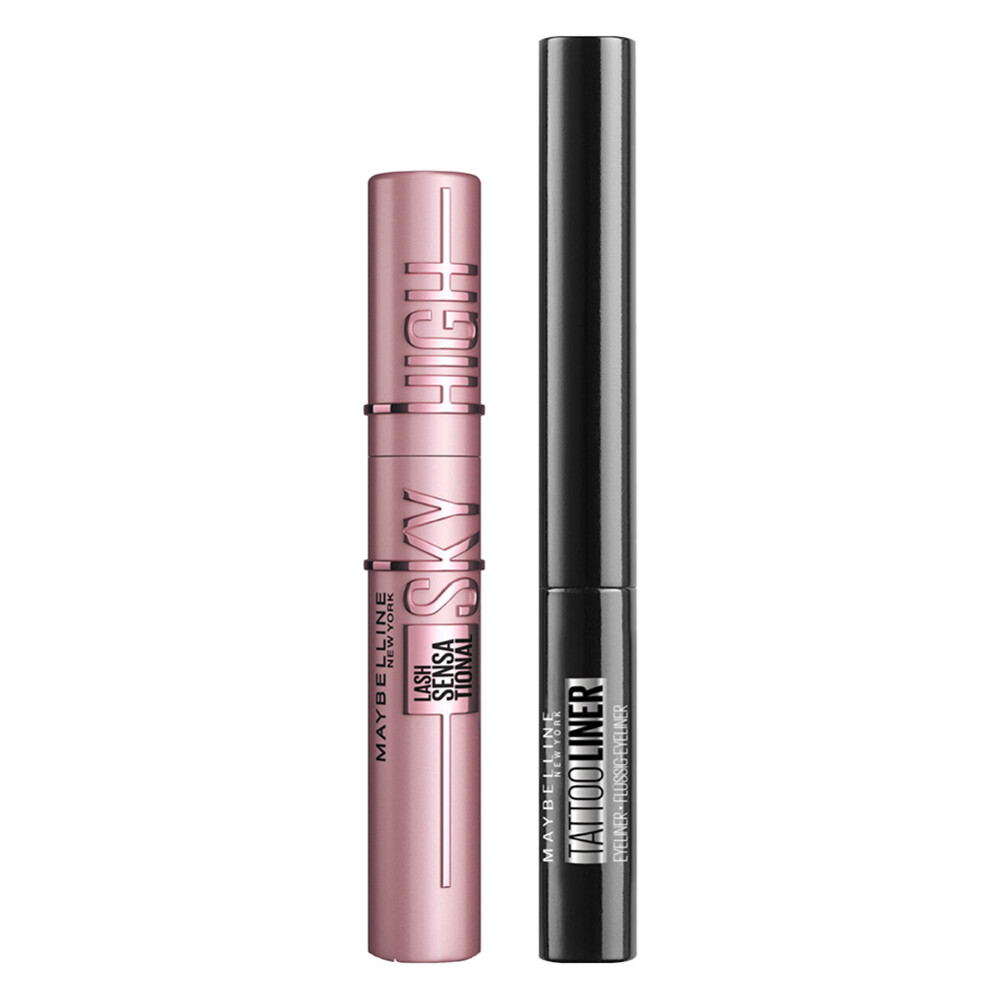 Maybelline Tattoo Liner Liquid Ink Eyeliner & Lash Sensational Sky High Mascara Pakket Pakket