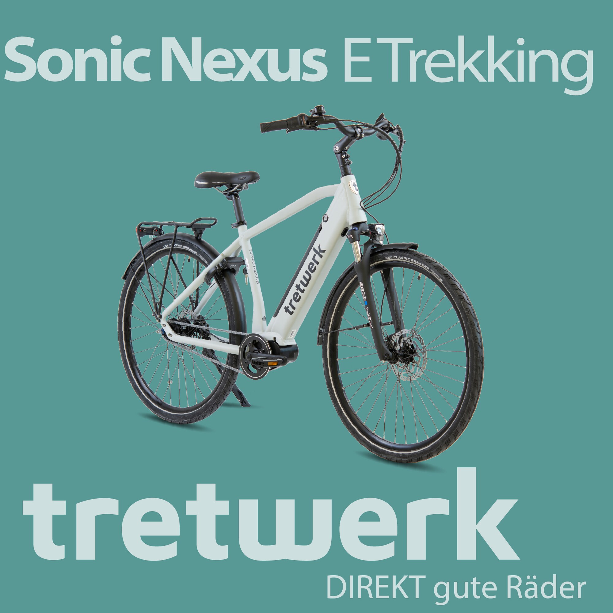 Tretwerk Sonic Nexus E Bike 28 Zoll Trekkingrad Damen Herren Elektrofahrrad