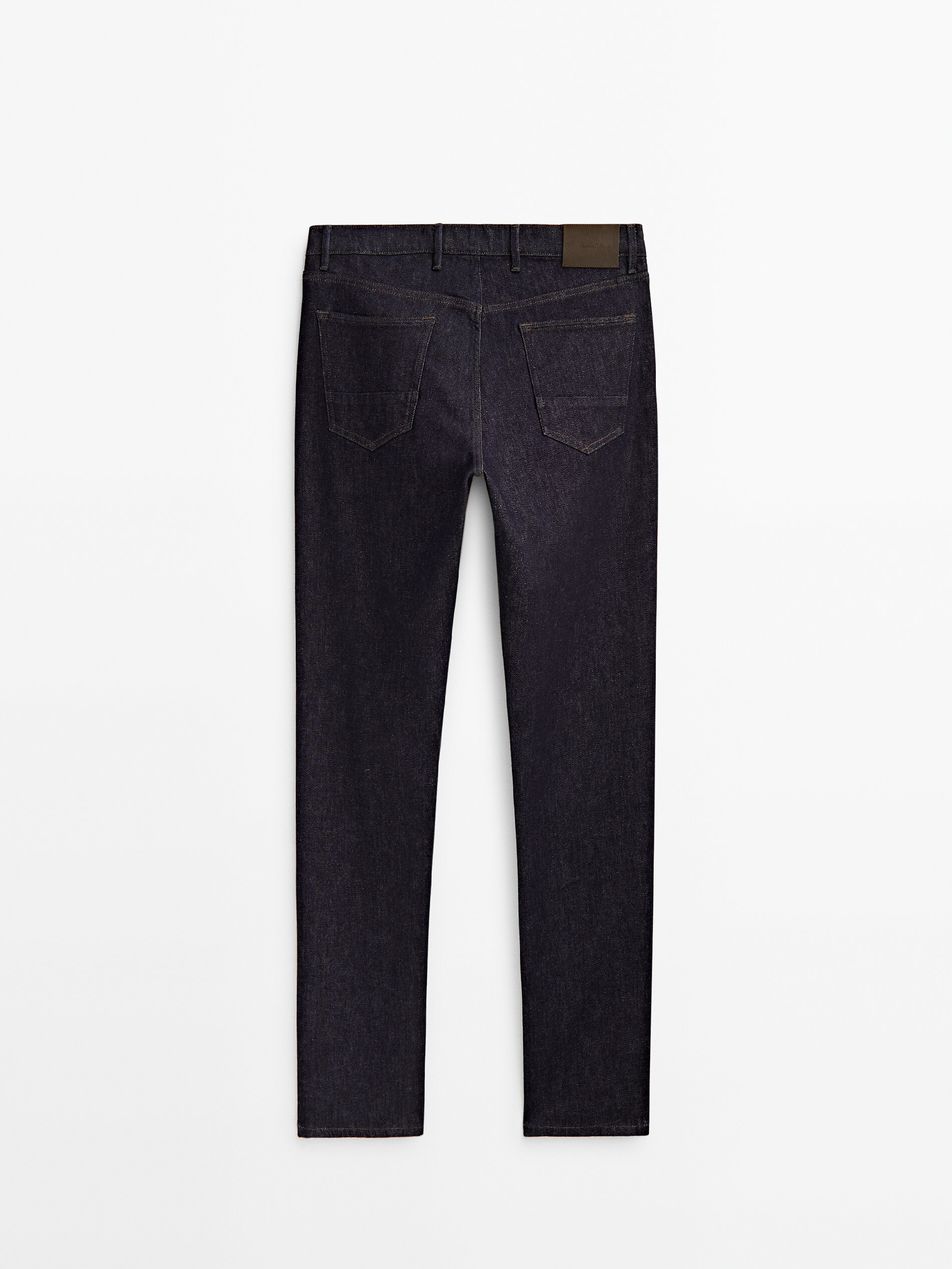 Calça jeans regular com zíper aberto - INDIGO