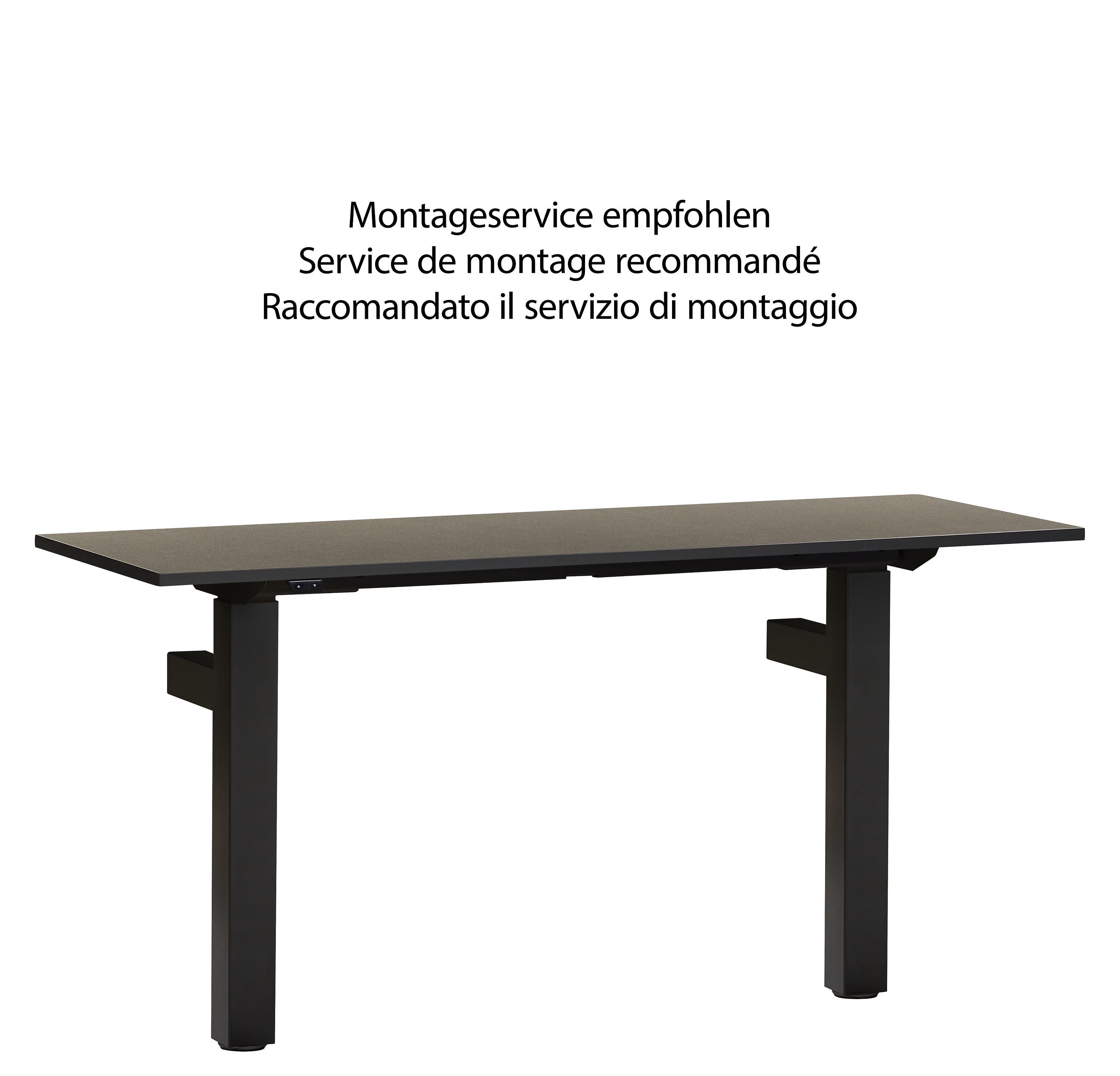 FLEXCUBE Wandtisch höhenverstellbar - Schwarz / B: 140.0 cm x T: 50.0 cm x H: 67.5 cm