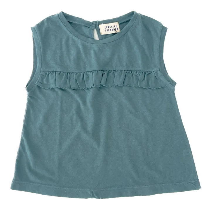 Longlivethequeen Top Volants | Bleu canard