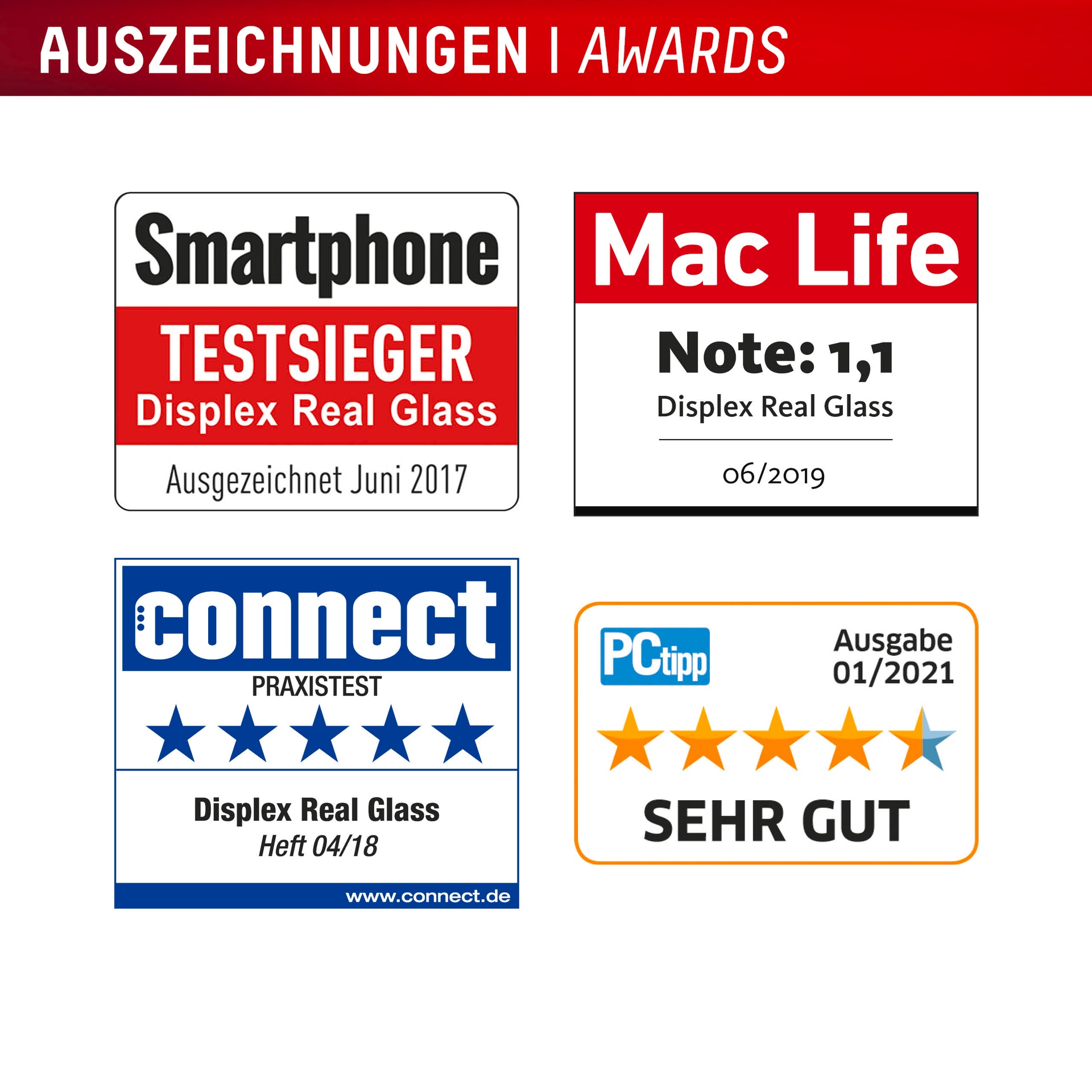 Displex Displayschutzglas »Real Glass Screen Protector« für Samsung Galaxy A16 5G;Samsung Galaxy A17 Displayschutzfolie, Schutzfolie, Bildschirmschutz, kratz- & stossfest