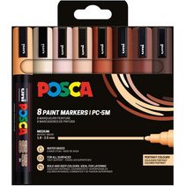 Marqueur à pigment PC-5M, étui de 4, couleurs douces