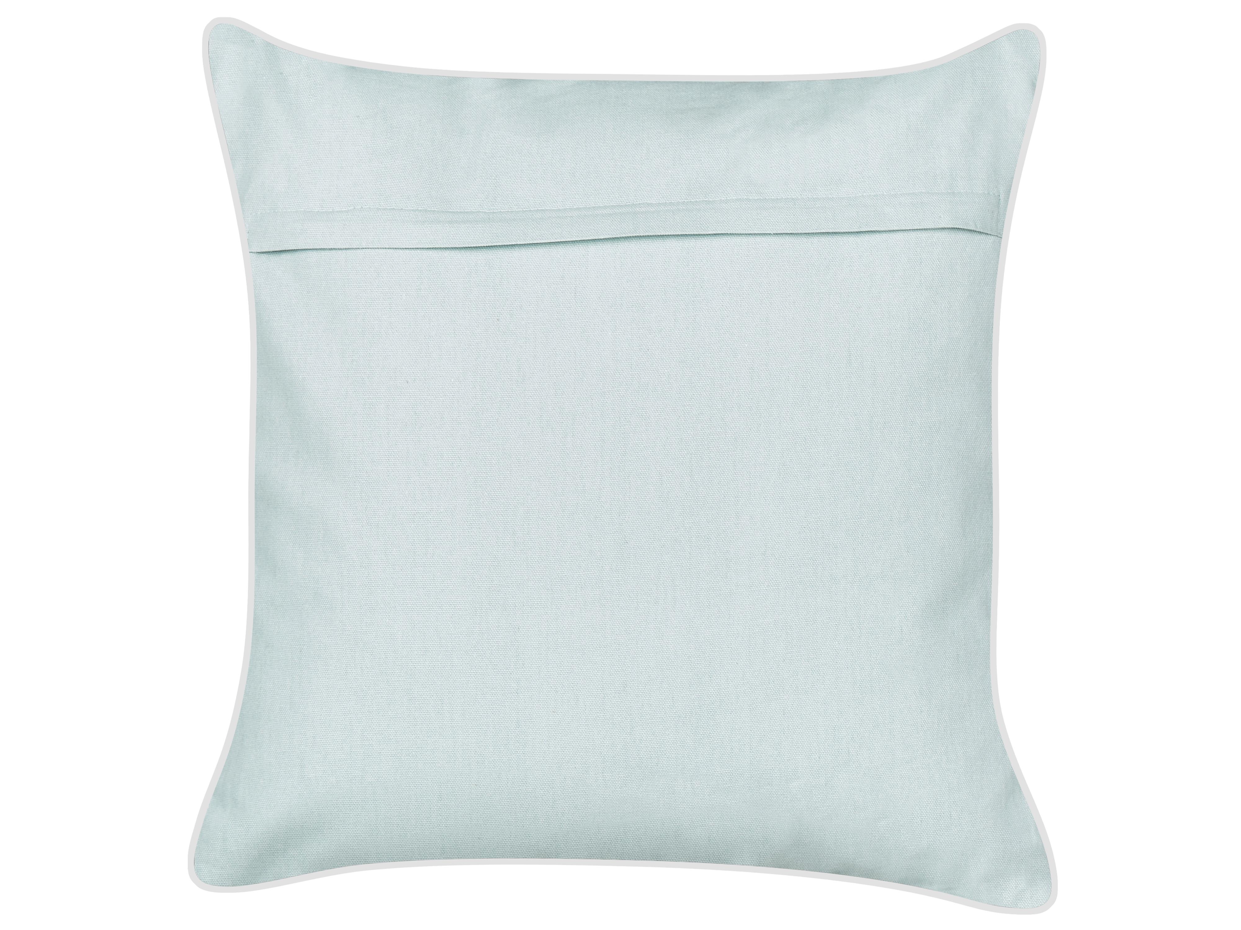 Sierkussen CERAMIUM Fluweel 45 x 45 cm Lichtblauw bloempatroon
