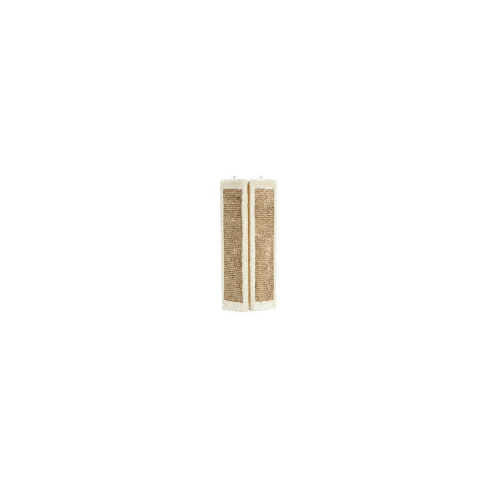 Griffoir d'angle beige 24 x 56 cm, pour chat