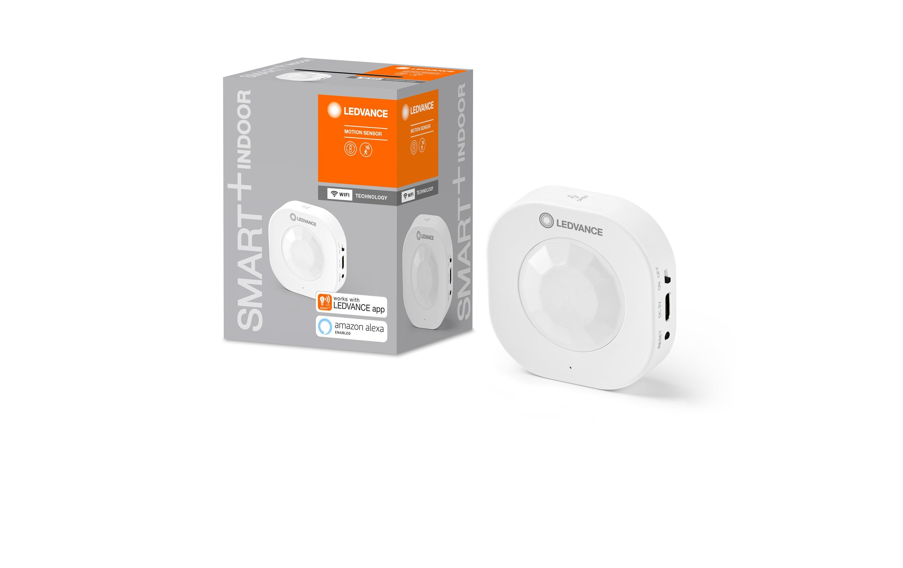 Smart+ Motion Sensor, WeissSmarter Sensor mit WiFi-Technologie, um offene Türen und Fenster zu erkennenn
