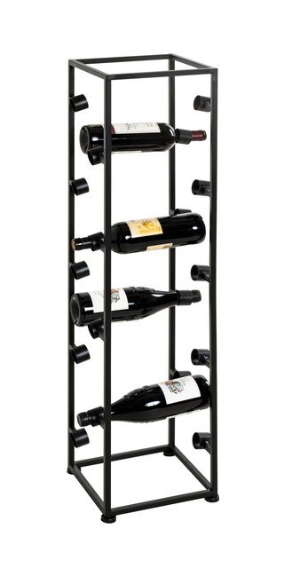 Flaschenregal 26 x 104 cm schwarz