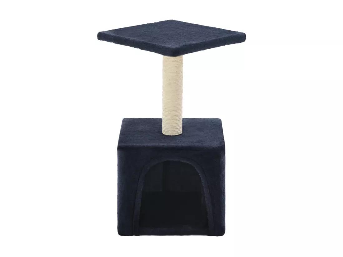 Arbre à chat avec griffoir en sisal 55 cm Bleu foncé