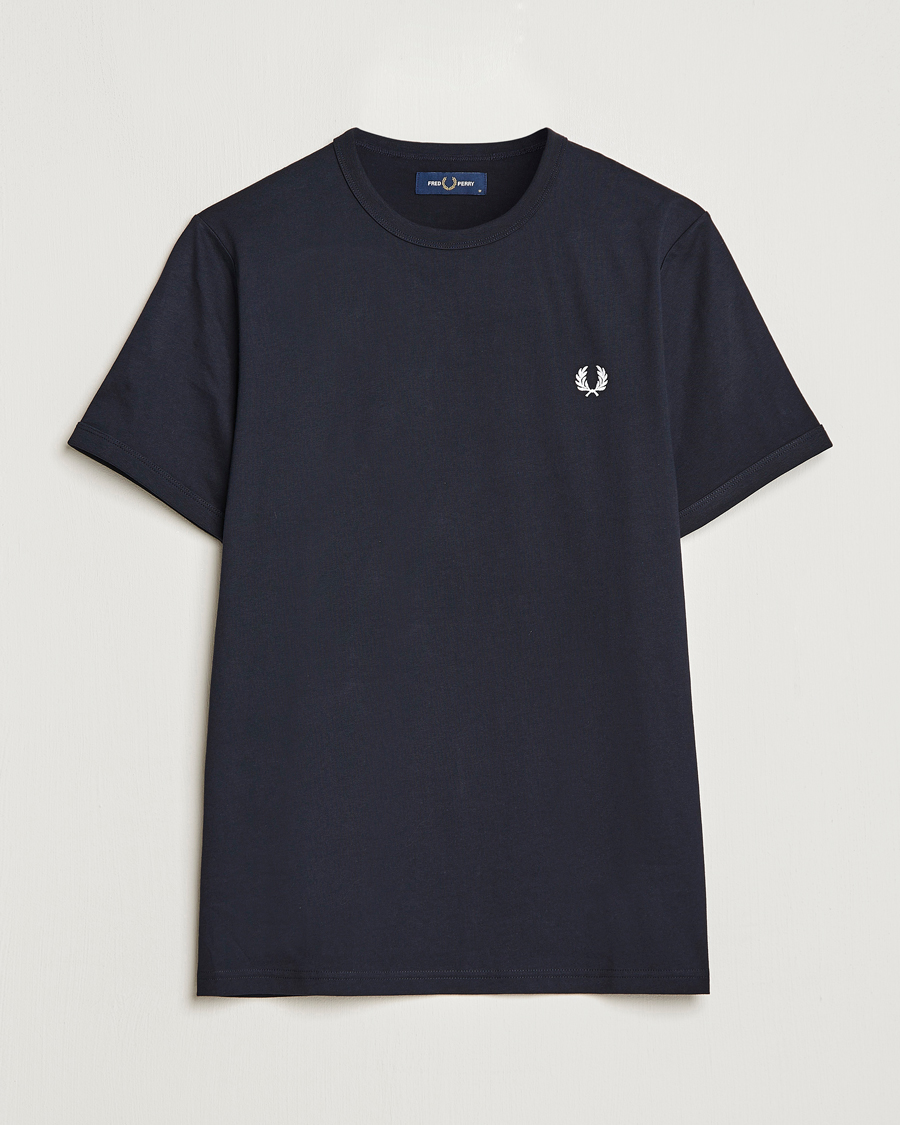 Fred Perry Ringer Crew Neck Tee Navy