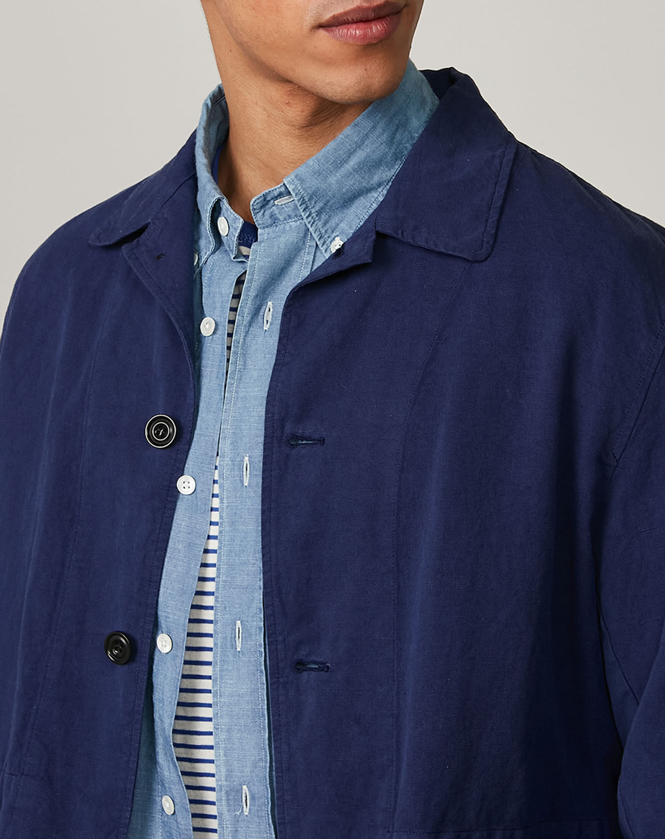 Hartford Veste en Coton & Lin Denis bleu foncé