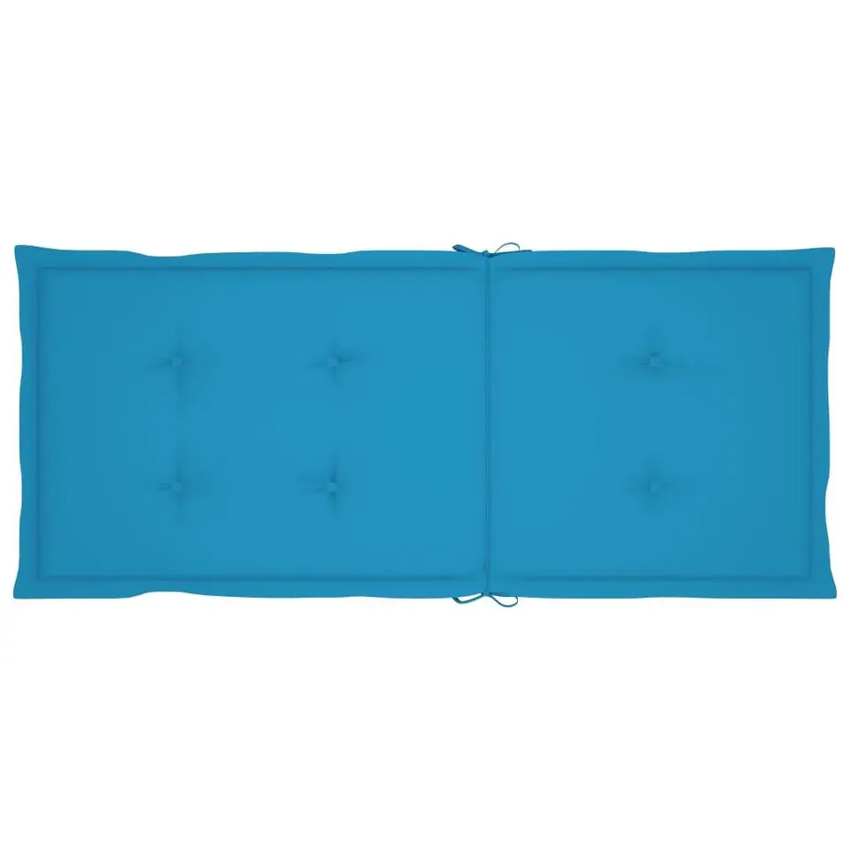 vidaXL - Verstelbare tuinstoelen met kussens - Blauw - Hout - 4 stuks