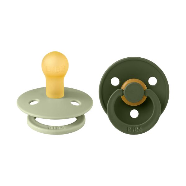 BiBs Retro Fopspeen Sage / Hunter Green 18  Mnd 2 Stuks