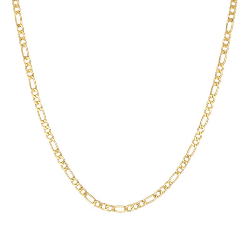 Collier / Chaîne Or Jaune Maille Figaro Alternée 1+3 - 60cm