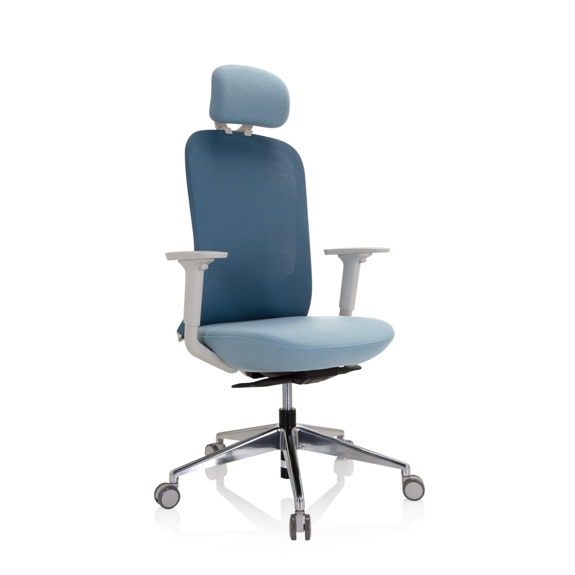 Profi Bürostuhl AVEZA PRO Stoff/Netzstoff mit Armlehnen (höhenverstellbar) hjh OFFICE