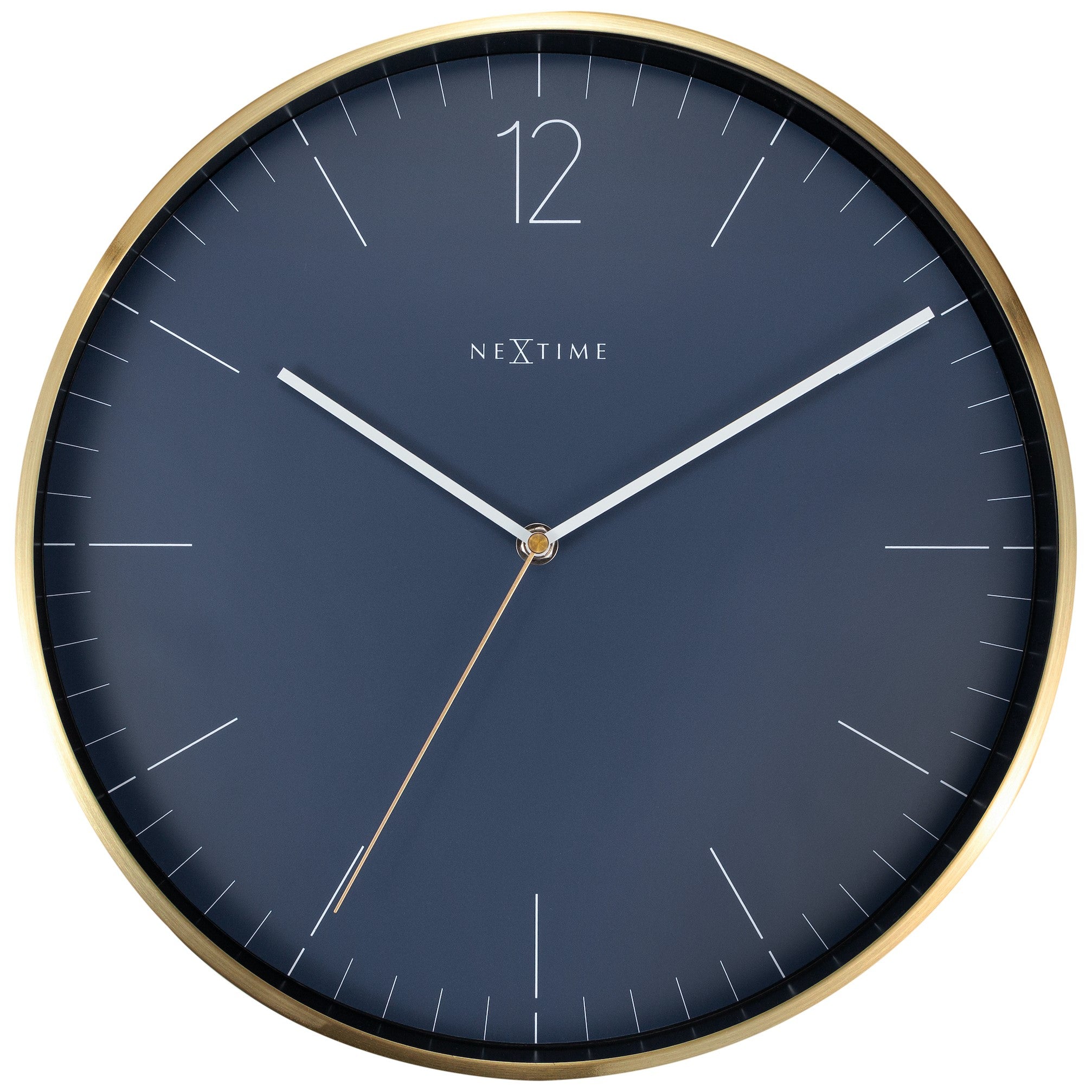 NeXtime Essential Blauwe Wandklok Ã 34 cm