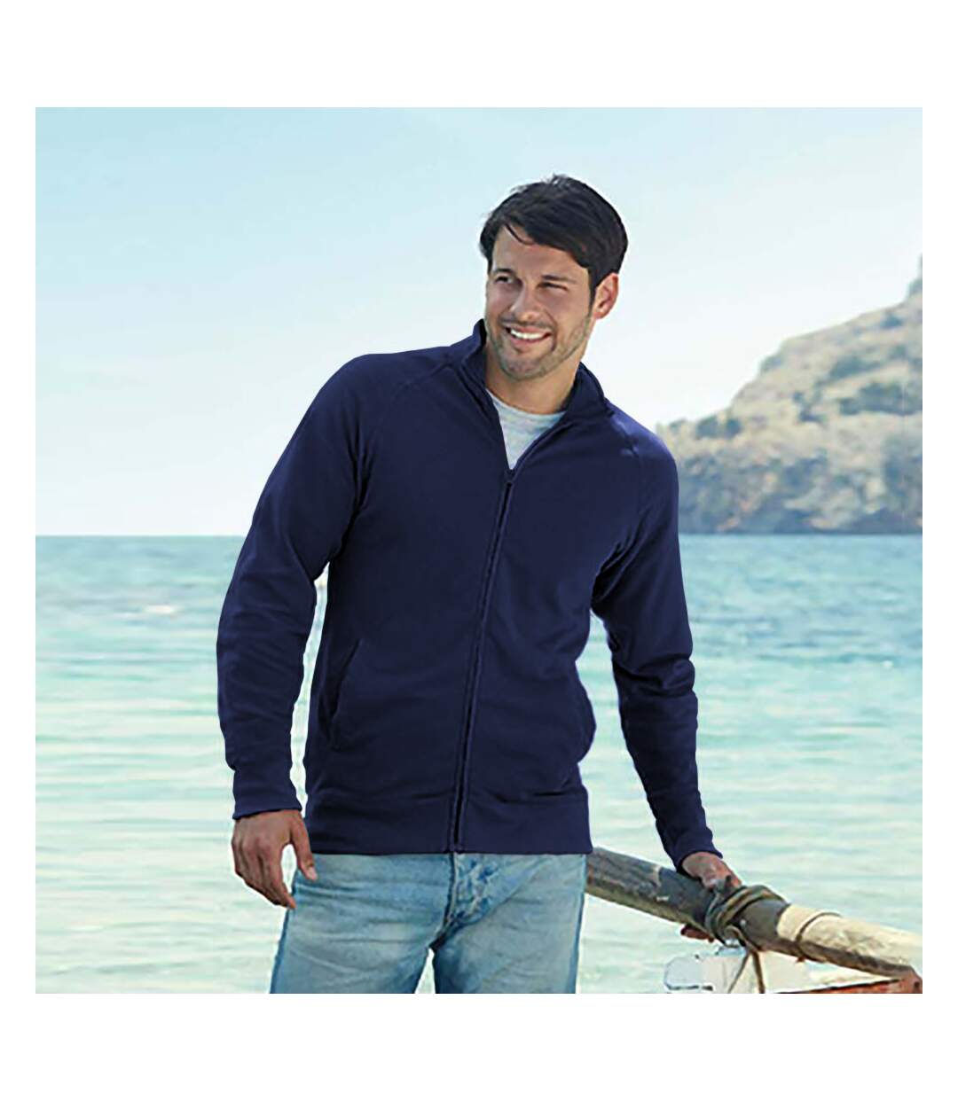 Fruit Of The Loom - Veste zippée - Homme (Bleu marine profond) - UTRW4500