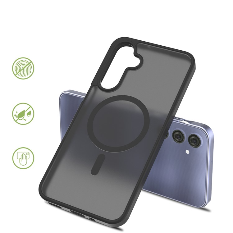 Samsung Galaxy A16 Hybrid Hülle TPU Bumper Acryl Rückseite MagSafe-Modul - Lila