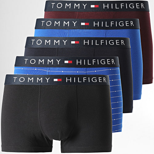 Lot De 5 Boxers 3060 Bordeaux Bleu Roi Bleu Marine