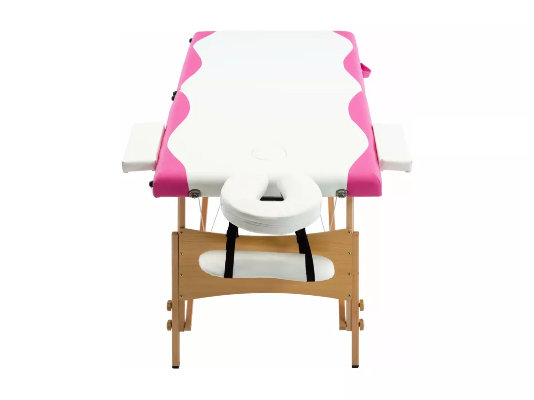 Table de massage pliable bois blanche 191 x 70 x 59 cm 02_0001811