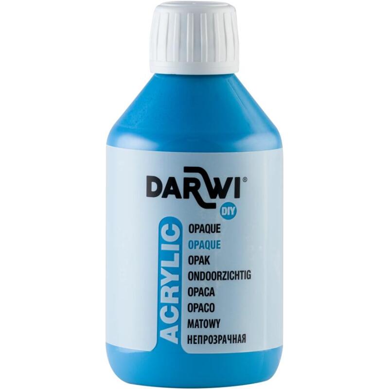 Darwi Flacon de 250 ml de Peinture Acrylique Universelle Opaque - Bleu