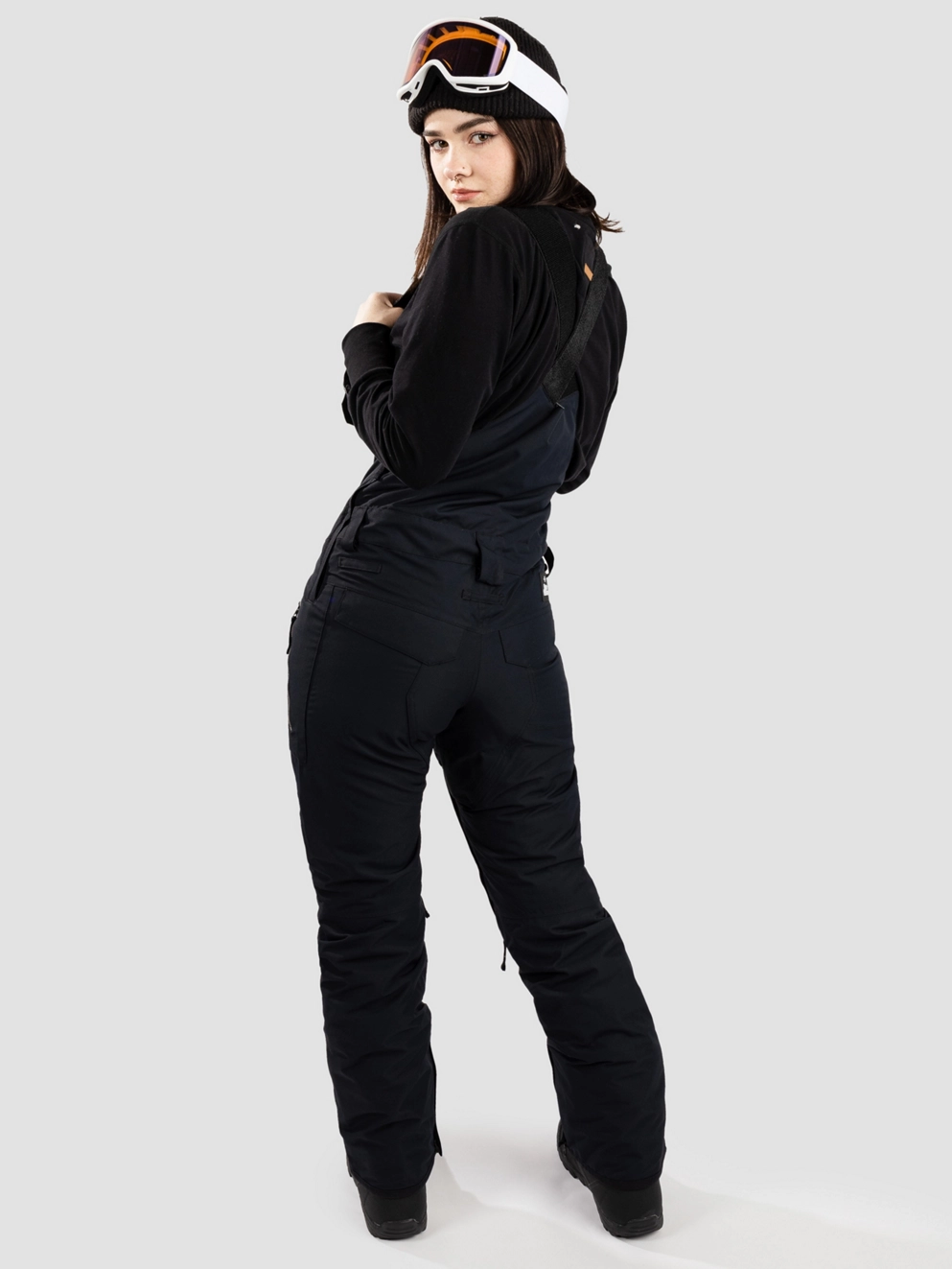 Horsefeathers Stella Bib Pants black cheetah