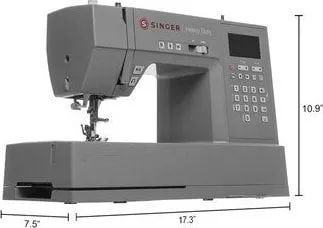 SINGER HD6805, Grå, Automatisk symaskine, Syning, Variabel, LCD, Knapper