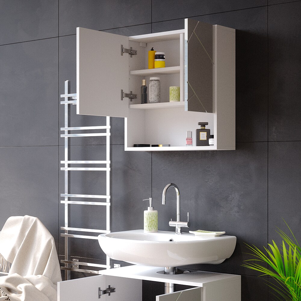 Vicco Spiegelschrank Badschrank Badezimmerspiegel Irma Spiegel Hängeschrank Bad