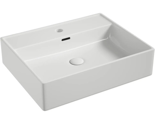 form&style MAKIRA wastafel 55 x 44 cm glanzend wit incl. keramische afvoerplug