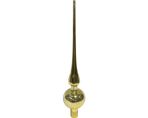 Lafiora glazen kerstboomtopper, 28 cm hoog, glanzend goud