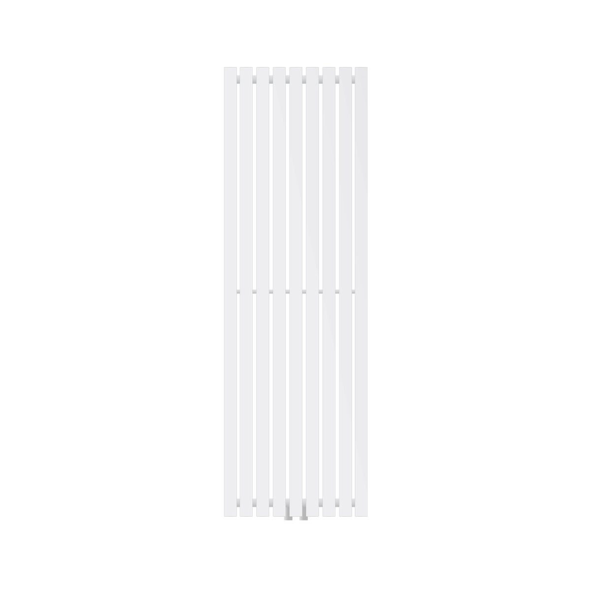LuxeBath Stella designradiator, 1400 x 480 mm, wit, paneelradiator met middenaansluiting, enkellaags, vlak, verticaal, badkamerradiator, buisradiator, vlakke radiator, badkamerverwarming, badkamerwandverwarming