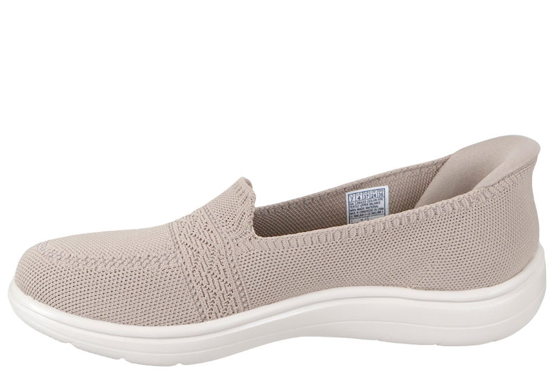 SKECHERS ON THE - GO FLEX RADIANT SLOANE TAUPE BALLERINA SLIP-INS