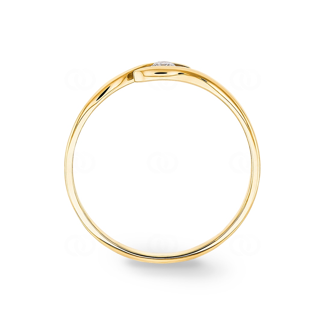 0.05 Karat Diamant Spannring 750/18 K Gelbgold