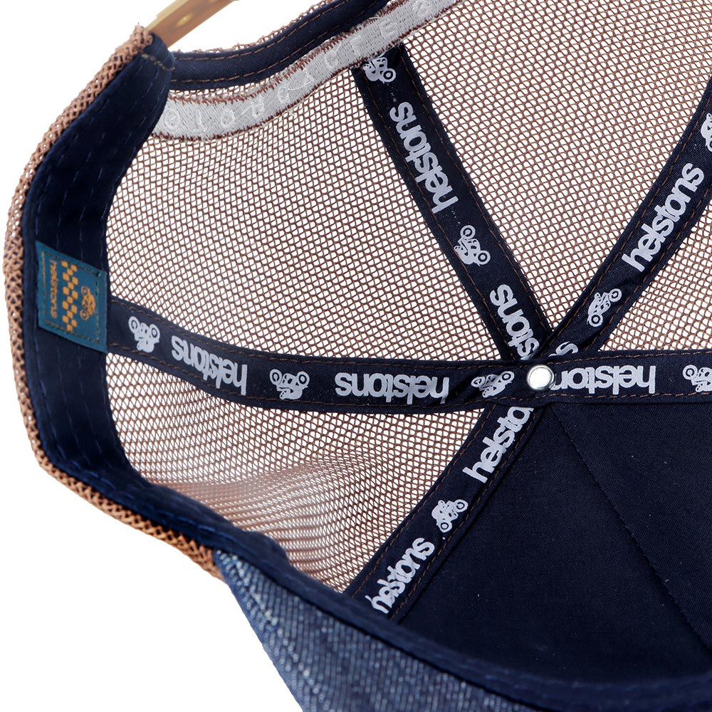 Helstons - Casquette Denim Bleu / Marron